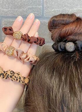 网红ins水钻时尚发绳高弹橡皮筋成人欧根纱头绳扎头发女丸子头