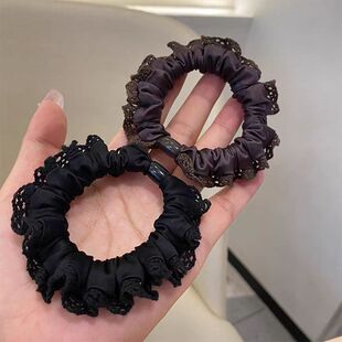 2026新款高端头绳扎马尾高弹力不伤发蕾丝花边布艺小肠发绳肠圈