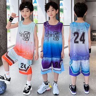男童中国风24号篮球服儿童速干背心套男孩夏装中大童科比速干球衣