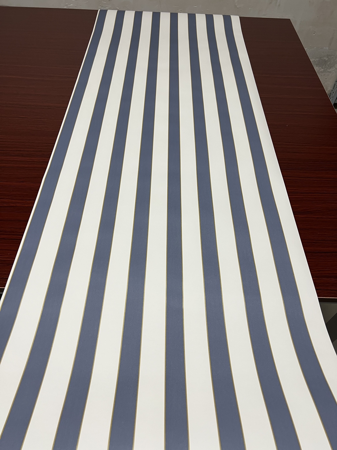 绝版进口墙纸蓝色条纹壁纸大面积满贴壁纸轻奢纯纸壁纸美式壁纸