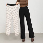 子微喇裤 高腰加绒裤 外穿2025新款 加厚直筒休闲长裤 羊毛棉裤 女冬季