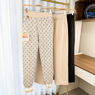 女冬季 加厚直筒长裤 外穿2025新款 薄棉裤 高腰加绒休闲裤 羊毛保暖裤