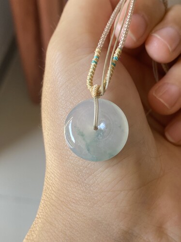 冰飘花翡翠平安扣 宝宝肉扣（48小时鉴赏期）