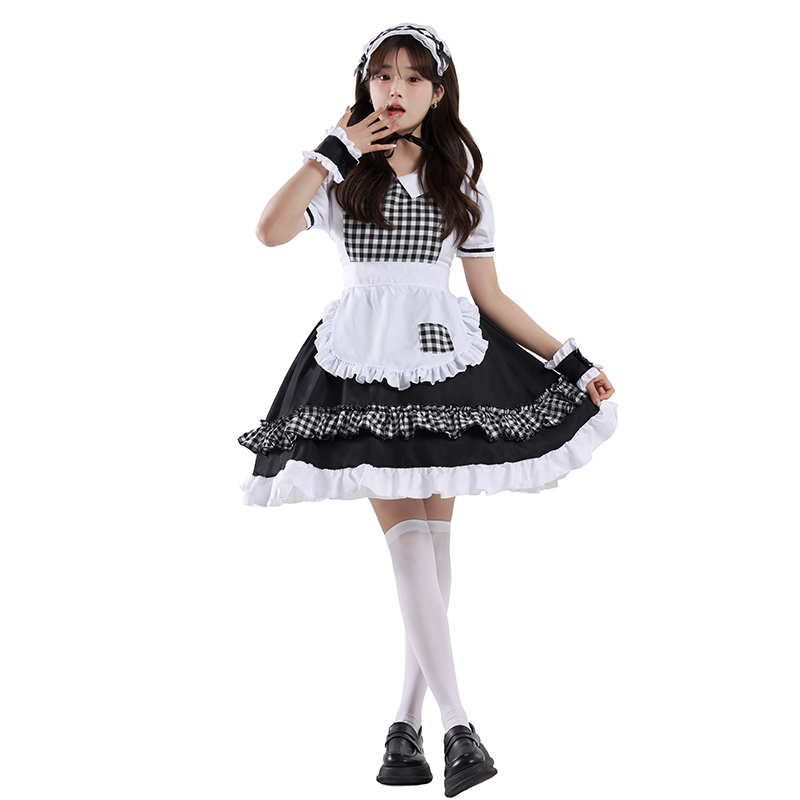 承接定制女装大码女仆装来图加