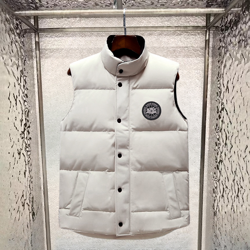 大鹅秋冬季白鸭绒坎肩背心外套男