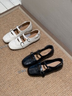 女软底单鞋 2026春季 新款 玛丽珍粗跟百搭时尚 潮 复古英伦皮带扣皮鞋