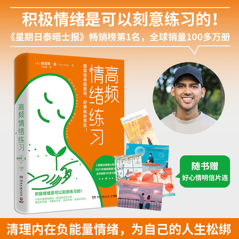 高频情绪练习威克斯·金积极情绪是可以刻意练习的当你人生失控精神内耗时请翻开这本书为情绪排毒为自己松绑心理励志成长-封面