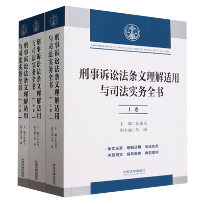 刑事诉讼法条文理解适用与司法实务全书:上中下