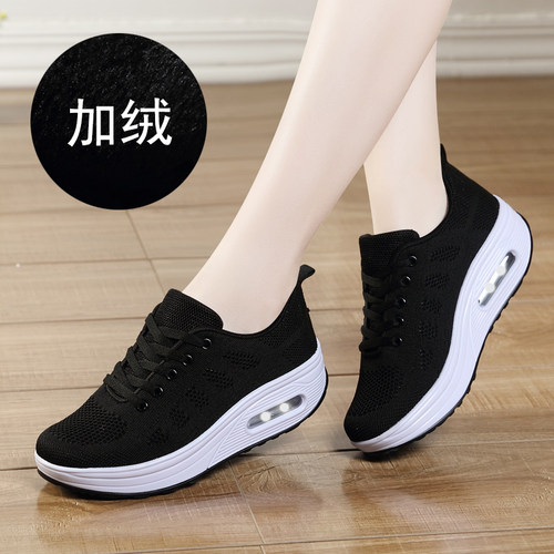 女网厚底旅游鞋睿登透气