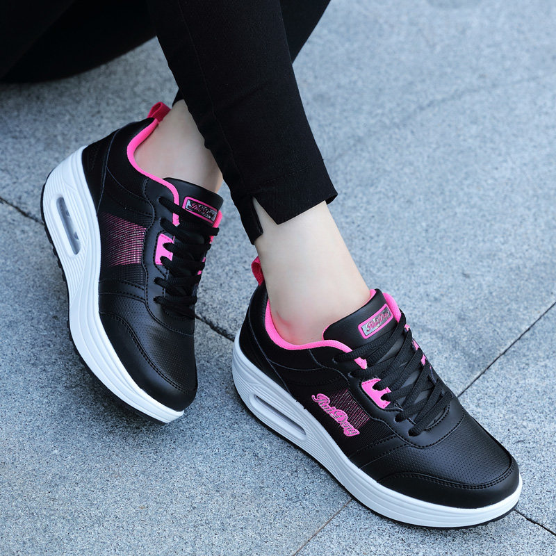 2022 Autumn Leather The thickness of the bottom air cushion Shake shoes waterproof non-slip leisure time motion Women's Shoes Increase Travel? shoesin the Women's Shoes, Low shoe, Muffin(shaky)shoes category - from Buy2taobao.com to provide professional Taobao agent buy service