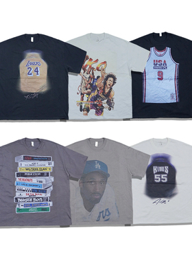 高克重SAMPLE自制短袖清仓！美潮街头休闲廓形数码直喷纯棉短袖