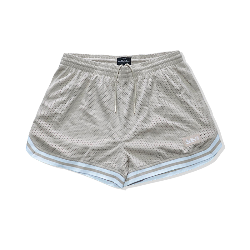 正品 FACTORIE 男女通穿美式贴布刺绣双层网眼三分四分短裤