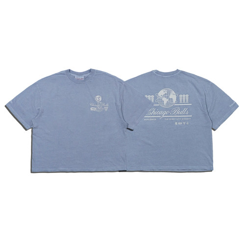 正品美潮 mitchell&ness X 公牛王朝6冠纪念复古高克重印花短袖