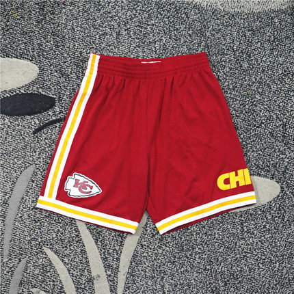 美潮街头 MITCHELL&NESS 堪萨斯酋长联名限定复古宽松篮球短裤