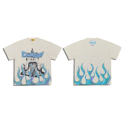 美潮街头潮牌 civilized 男女休闲轻薄弹力大印花宽松短袖T恤