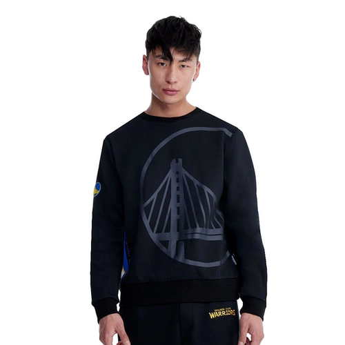 589刀！美潮街头篮球联盟金州勇士队印花刺绣细密针织圆领卫衣