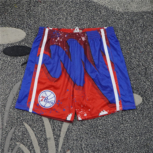 美潮街头 MITCHELL&NESS 费城76人联名1996赛季复古宽松篮球短裤