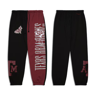 正品美潮 mitchell&ness X NCAA德州农工大学联名宽松卫裤长裤