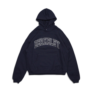 特价正品美潮 TNE 伯克利大学刺绣宽松廓形连帽休闲套头卫衣
