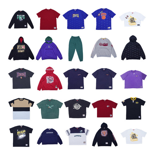 瑕疵白菜！正品美潮 MITCHELL&NESS 球队款纯棉短袖卫衣长裤长袖