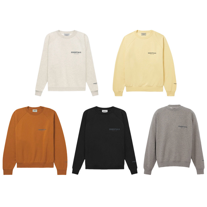 正品保真 FEAR OF GOD 复线 ESSENTIALS FW21 反光字母廓形卫衣