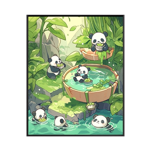 2025数字油画diy手工手绘画画填色卡通治愈系涂色高级感填充画