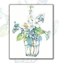 饰画手绘涂色填色减压北欧风植物客厅卧室挂画 Diy数字油画装