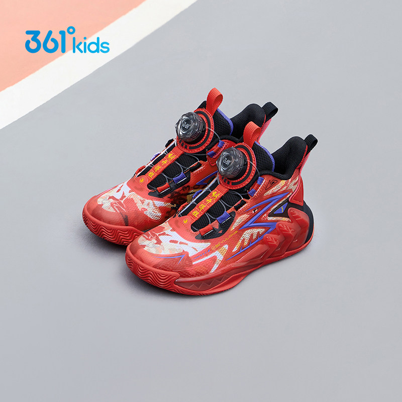 361童鞋 男童篮球鞋2026新款春季旋转扣耐磨儿童运动鞋大童学生鞋