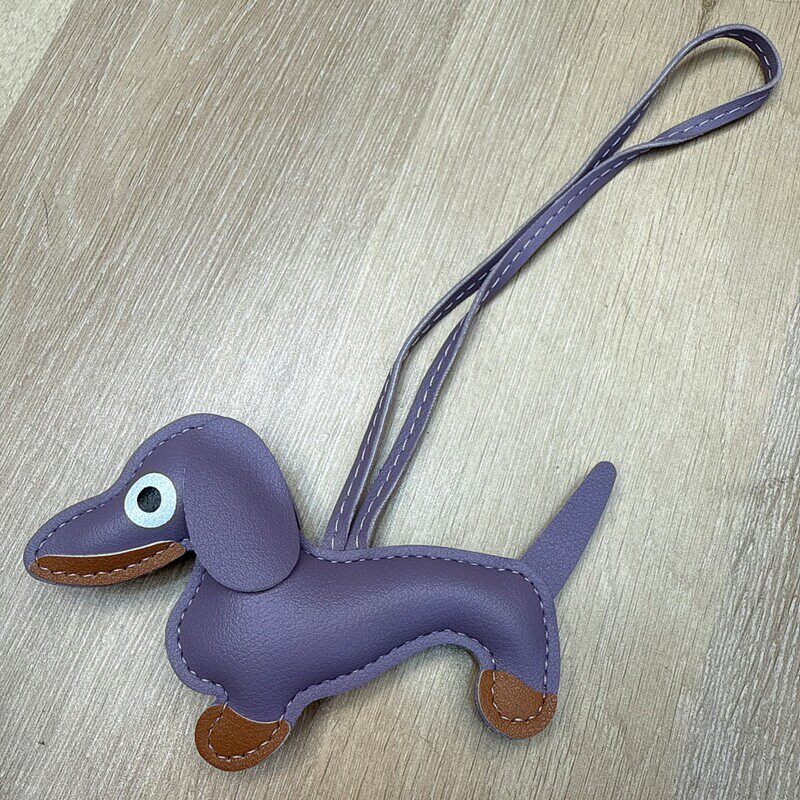 多色腊肠狗包挂件环保皮质卡通可爱小众钥匙扣挂饰百搭包包挂件