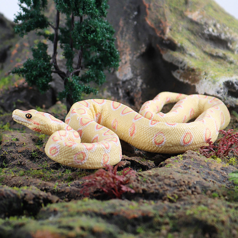 仿真动物模型儿童玩具万圣节礼物摆件蟒蛇响尾眼镜蛇巨蟒黄金蟒蛇