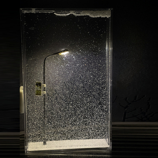 雪夜流麻小夜灯雪景路灯手工自制DIY材料包送女友闺蜜情侣礼物