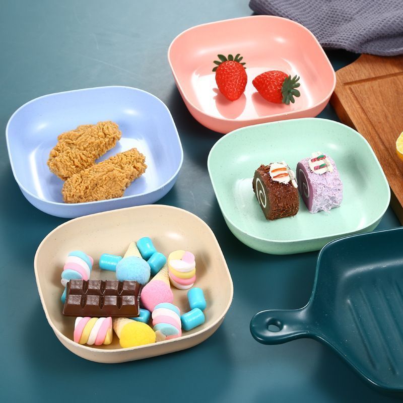 吐骨碟加深加厚小麦秸秆小盘子高颜值吐骨碟家用餐桌收纳