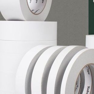 双面胶带双面胶超粘薄强力透明高粘白色手工双面胶手撕纸质双胶布