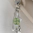 风幸运四叶草手工绿色手机链ccd相机挂件包包挂饰钥匙扣链条女