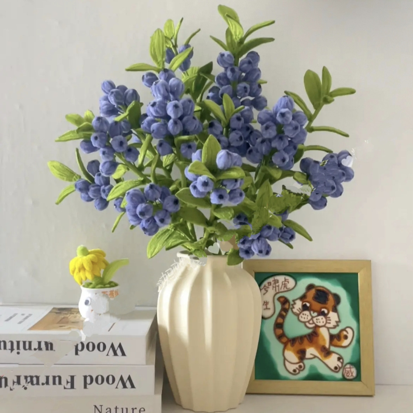 蓝莓花束扭扭棒DIY材料包客厅餐桌摆设礼物创意家居装饰新手手工