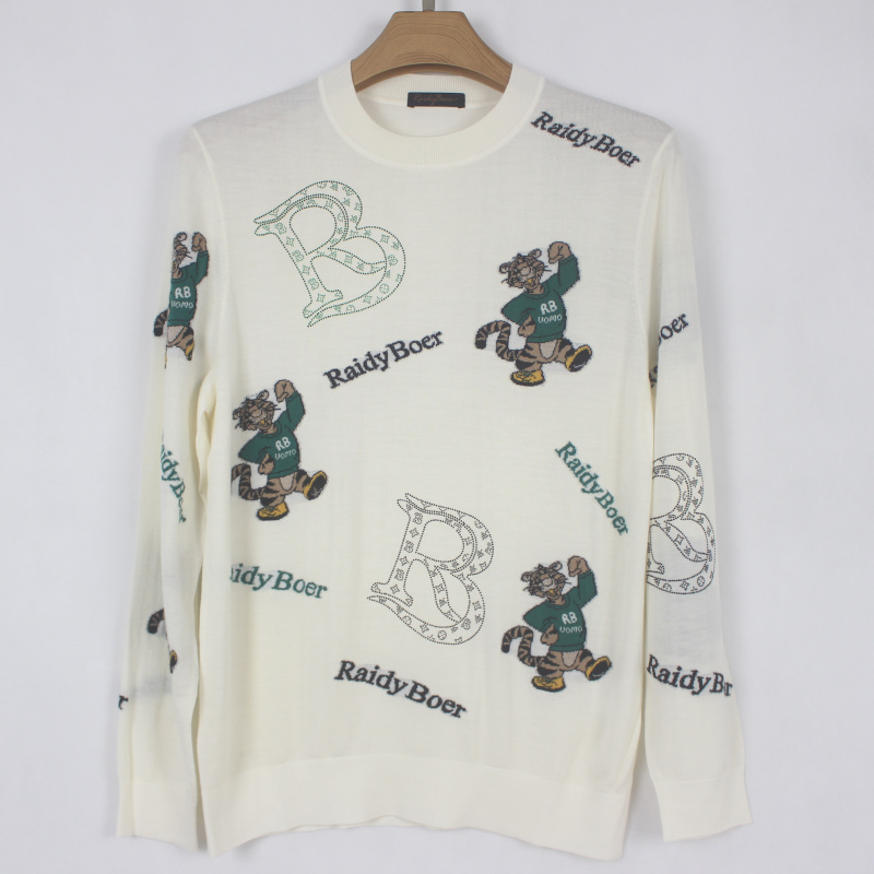 雷DBR 25秋冬新款 男士 亲肤 圆领 绵羊毛 保暖百搭毛衣09101