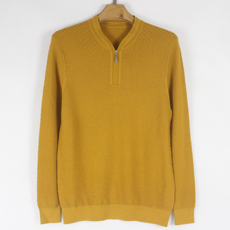 4850码 男士 秋冬款 羊毛 黄色 毛衣衫 贴身穿 12091