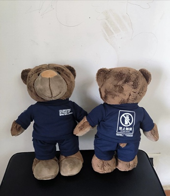 bava小熊公仔禁止触摸玩偶汽车内饰品摆件高档三系x3