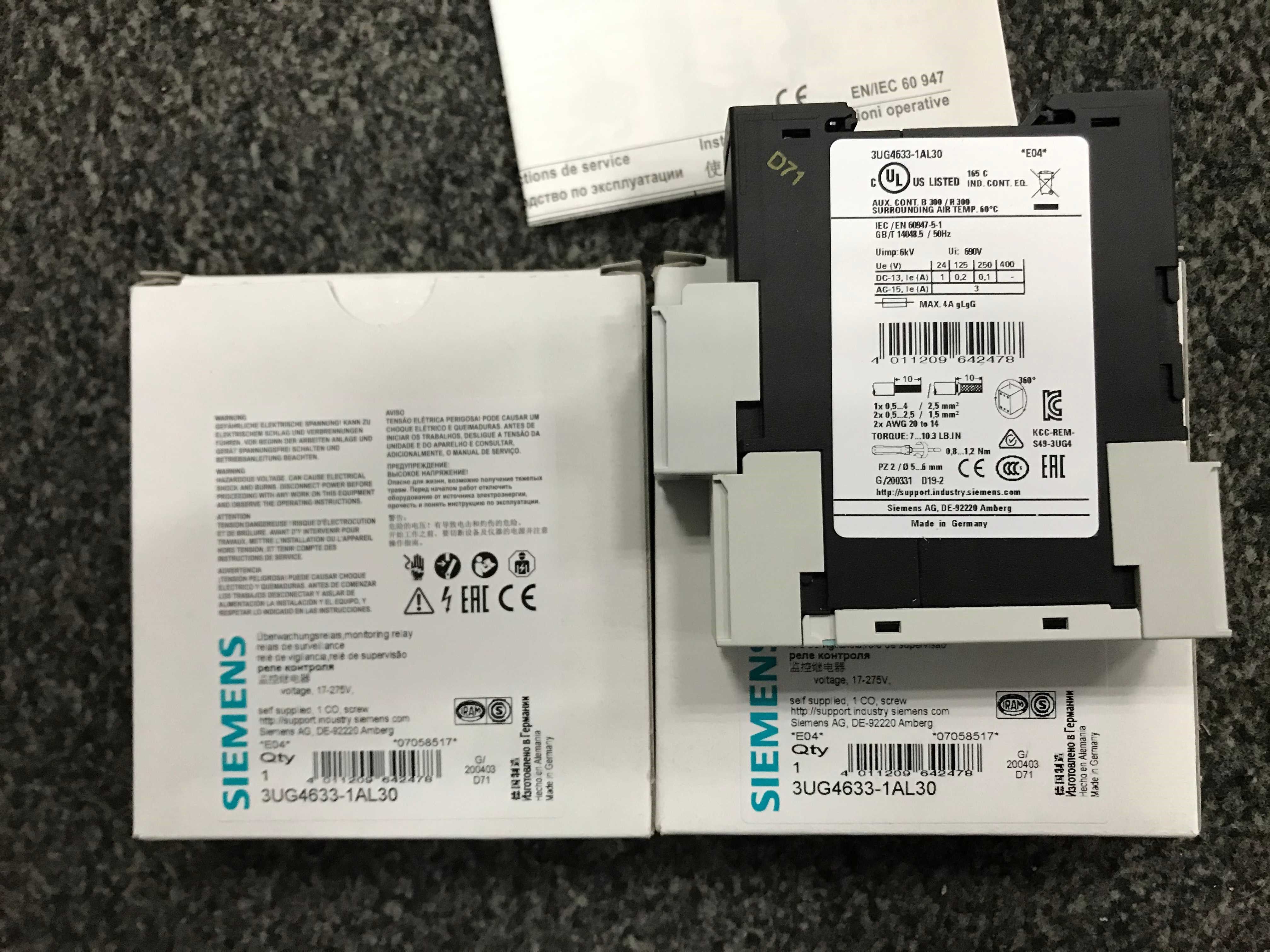 3UG4633-1AL30西门子继电器全新原装,!