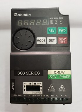 台湾士林shihlin 变频器 SC3-021-0.4K SC3-021 0.4KW 220V九成新