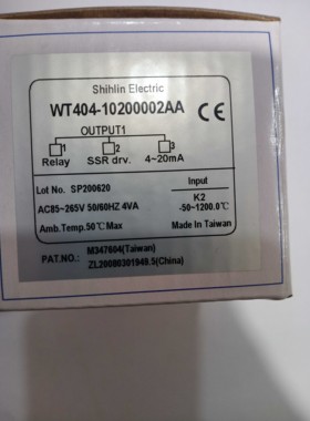 WT404-10200002AA WT404 WT404-102 Shihlin 台湾士林温控器
