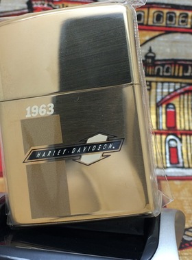 原装正版 1993年E全新纯铜镜面历程1963哈雷会员防风打火机 ZIPPO