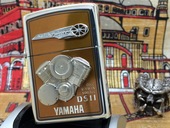 原装 1999年B全新镀银雅马哈DS11引擎霸气贴章链机打火机ZIPPO 正版