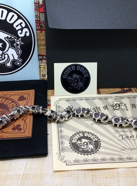 全新日本纯银恶魔骷髅手链