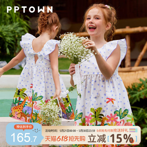 夏季女童波点公主连衣裙新款