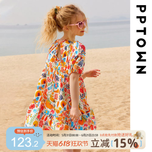 女童连衣裙薄款夏季碎花裙