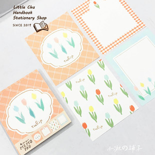 【分装】日本古川纸工春季樱花限定方形便签4图各5枚共20枚手帐