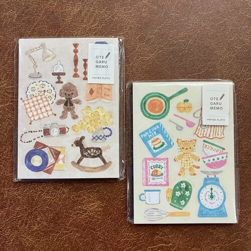 现货日本papier platz留纸言纸便签本可爱卡通手帐素材装饰记事