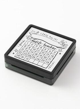 现货日本midori浸透印章阅读月历手帐涂色图案装饰ToDo List记录