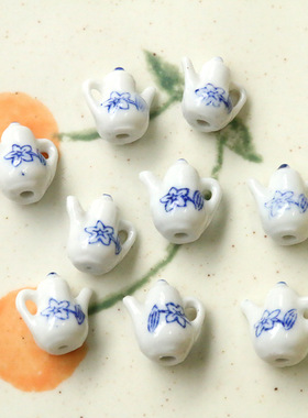易白白手绘小花陶瓷茶壶配件